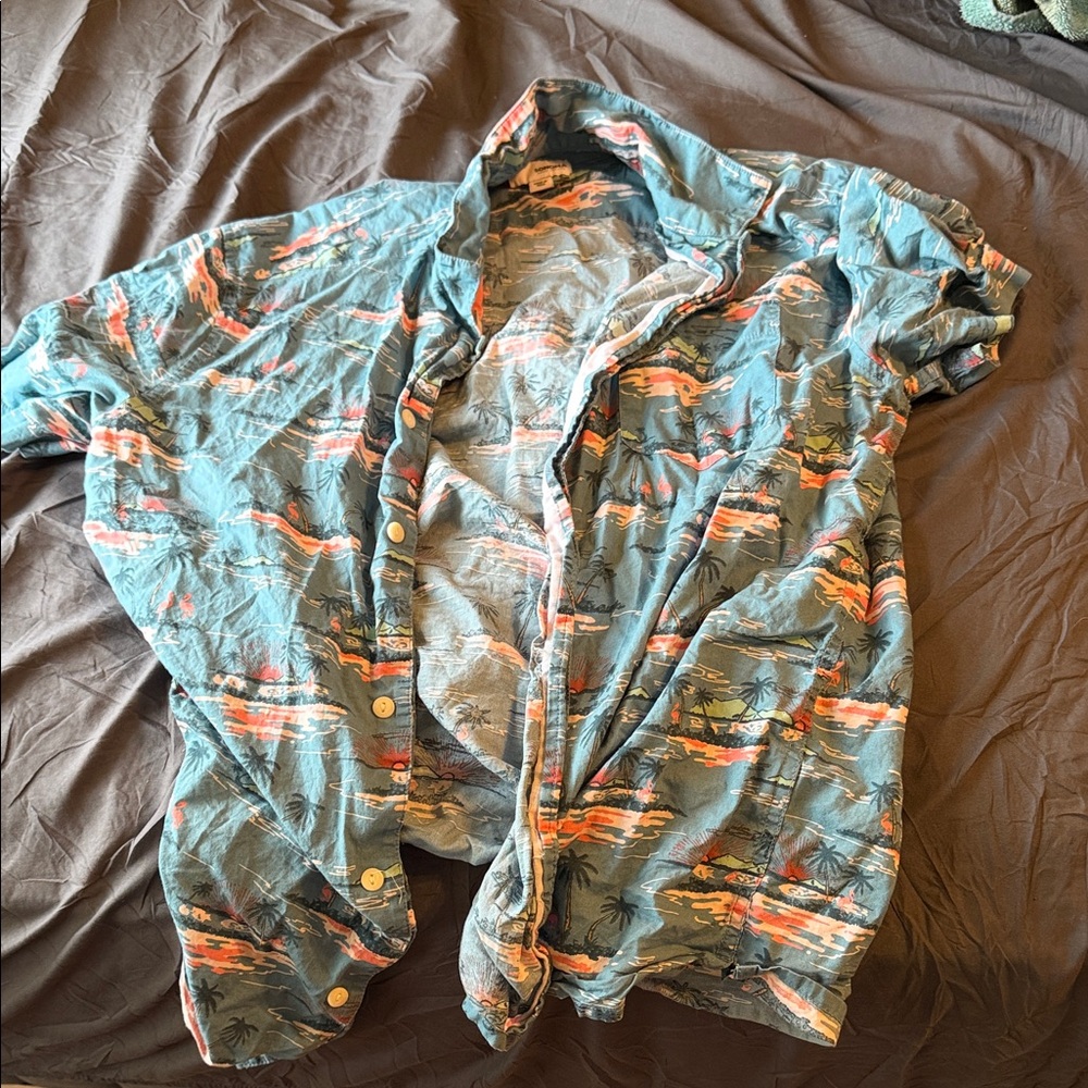 Sonoma Blue and Orange Tropical Men's Shirt